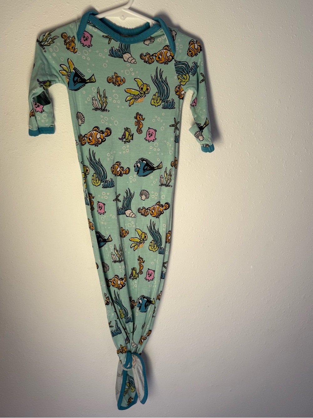 Little sleepies finding Nemo newborn knotted gown